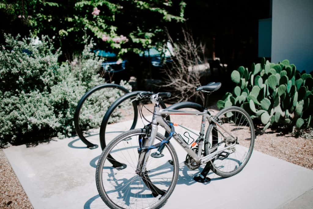 Bike station outside at CarbonBetter HQ.