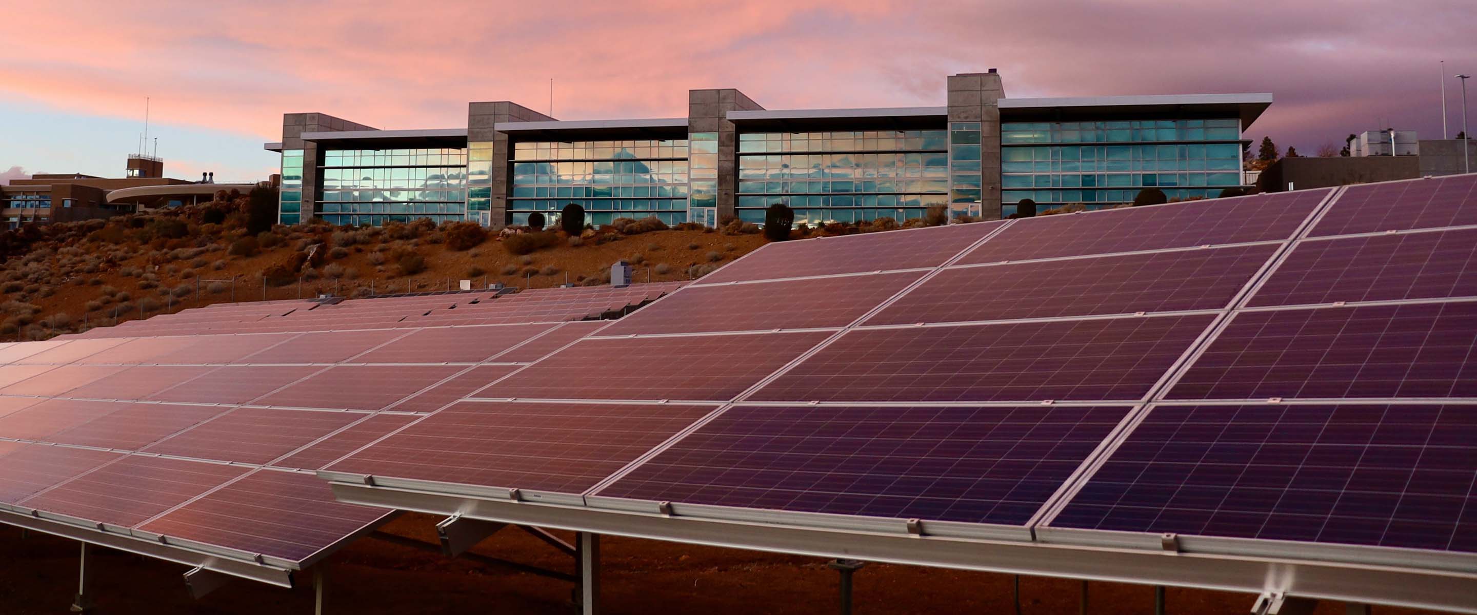 Solar panels installed at the DRI institute is an example of insetting.