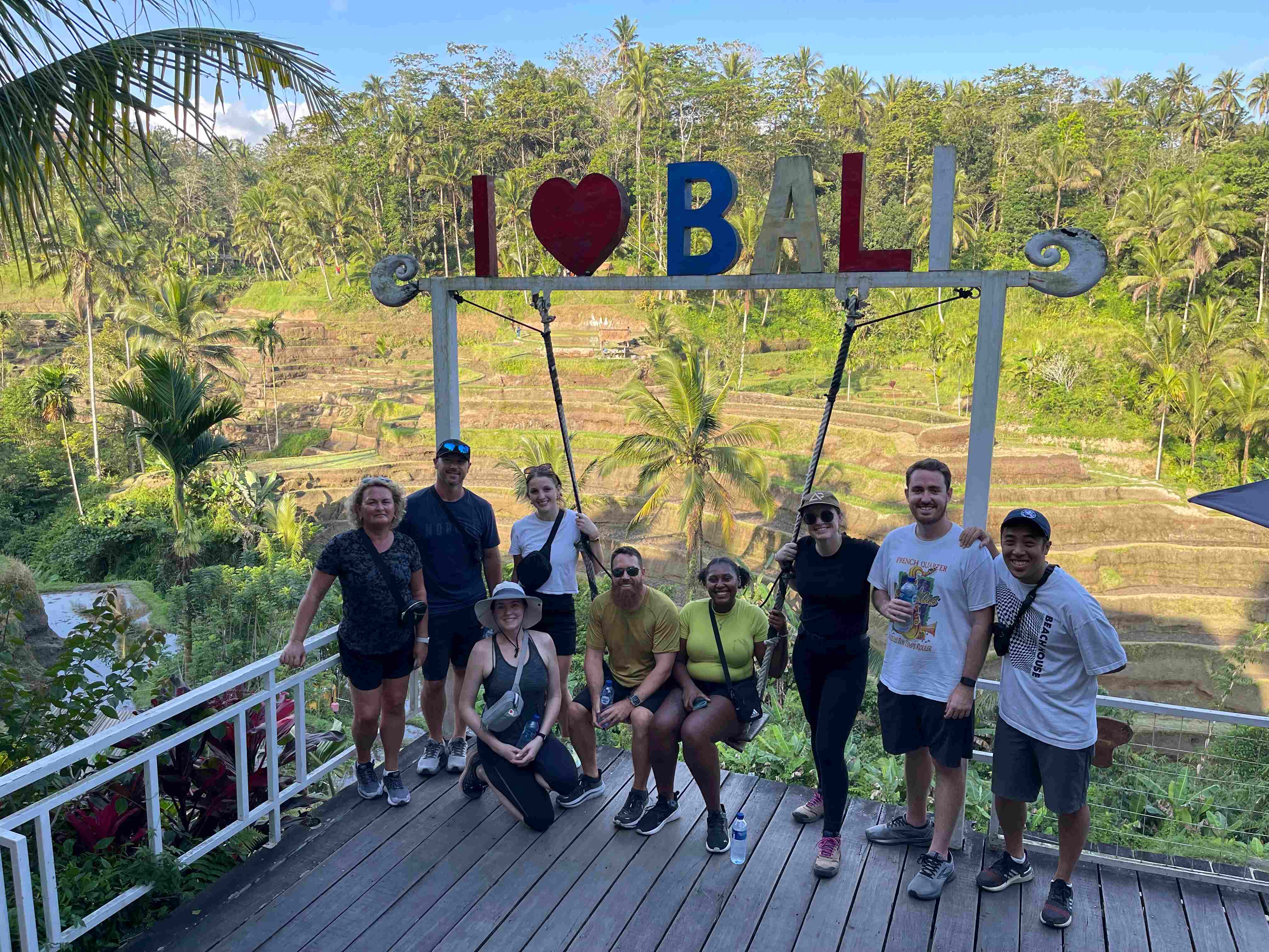 The team vacationing in Bali.